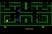 Jr. Pac-Man for Atari 2600 - This maze has a lot of corners where you could get yourself trapped...