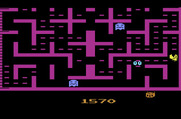 Jr. Pac-Man for Atari 2600 - When the ghosts flash a lighter color it means they're about to change back to normal...