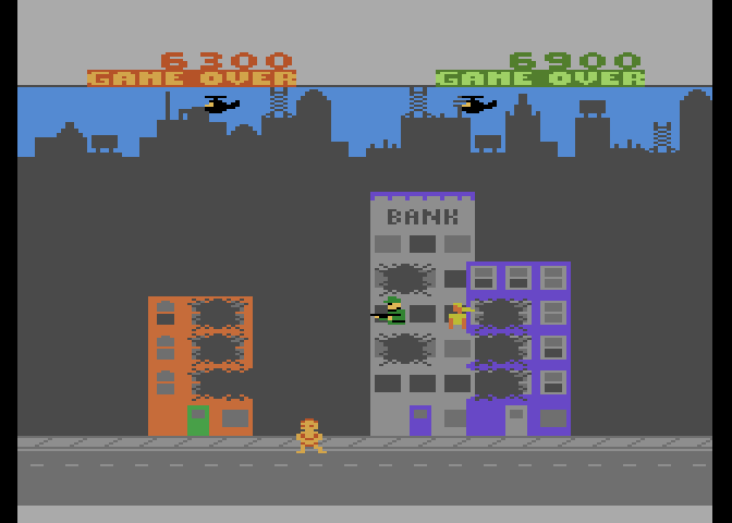 Rampage Atari 7800 Screenshot: Game over.