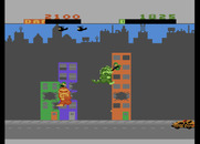 Rampage for Atari 7800 - Two players begin to smash some buildings...