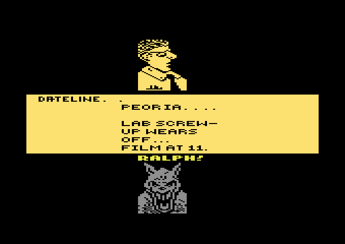 Rampage Atari 2600 Screenshot: Dateline...we have a monster problem!