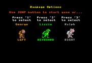 Rampage for TRS-80 Color Computer - Character setup.