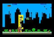 Rampage for TRS-80 Color Computer - One building left, but it's game over for player 2!