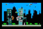 Rampage for TRS-80 Color Computer - Just a few buildings to go...