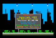 Rampage for TRS-80 Color Computer - Title screen.
