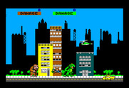 Rampage for TRS-80 Color Computer - Start of the first city...
