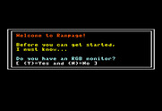 Rampage for TRS-80 Color Computer - Select monitor type.