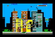 Rampage for TRS-80 Color Computer - Some cities have more buildings to smash than others...