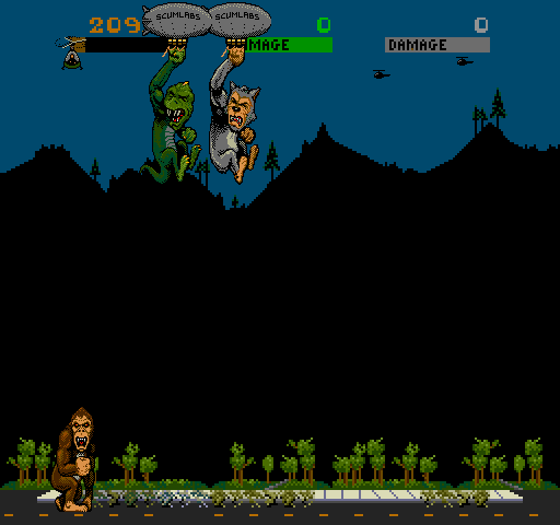 Rampage Arcade Screenshot: Players 2 and 3 join the game...