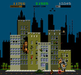 Rampage for Arcade - That guy hiding in the manhole restores energy, if you can catch him...