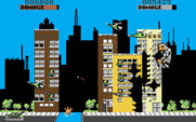Rampage for Amiga - Falling in the water causes energy to be lost...