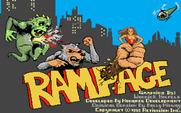Rampage for Amiga - Title screen.
