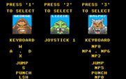 Rampage for Amiga - The main menu.
