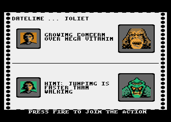 Rampage Atari 8-bit Screenshot: On to the next level...