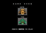 Rampage for Atari 8-bit - Game over.