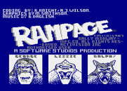 Rampage for Atari 8-bit - Title screen.