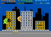 Rampage for Atari 8-bit - What happens if I eat the question mark? It's a mystery!