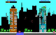 Rampage for IBM PC/Compatibles - Your character turns back into a human when you run out of energy.
