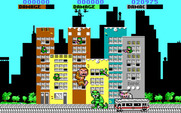 Rampage for IBM PC/Compatibles - Each level features a different building layout.