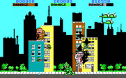 Rampage for IBM PC/Compatibles - Destroying some buildings...
