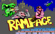 Rampage for IBM PC/Compatibles - Title screen.