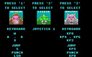 Rampage for IBM PC/Compatibles - Setup the player control options.
