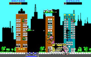 Rampage for IBM PC/Compatibles - Be sure to get off of a building before it collapses.