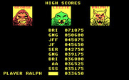 Rampage for IBM PC/Compatibles - Game over; enter your name in the high score table!