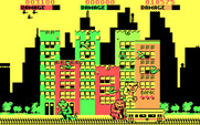 Rampage for IBM PC/Compatibles - Destroying buildings on the third city...