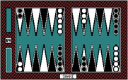 Backgammon Version 5.0 for IBM PC/Compatibles - The game board; ready to roll the dice?