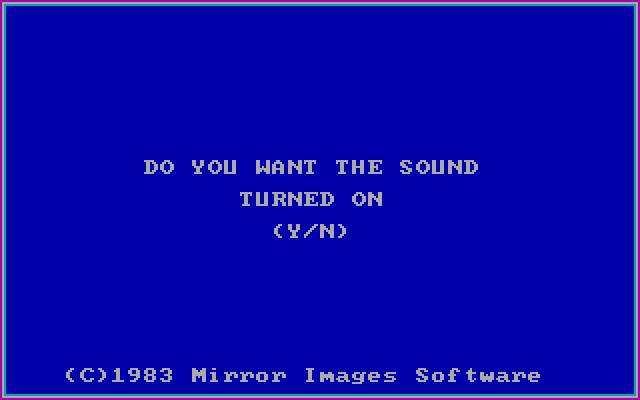 Hide & Sink IBM PC/Compatibles Screenshot: Do you want sound?