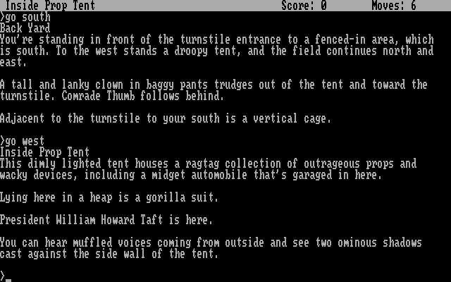 Ballyhoo IBM PC/Compatibles Screenshot: Anything useful in this room?