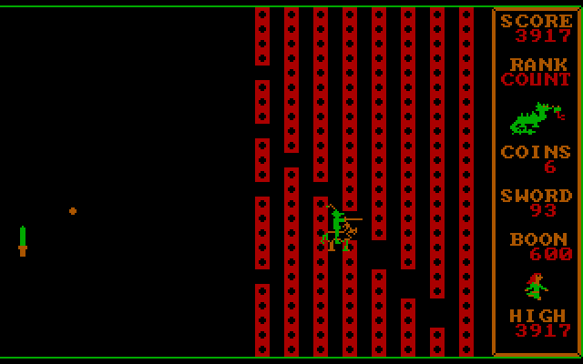 Dragons: A Challenge in Chivalry IBM PC/Compatibles Screenshot: There are now quite a few layers to break through!