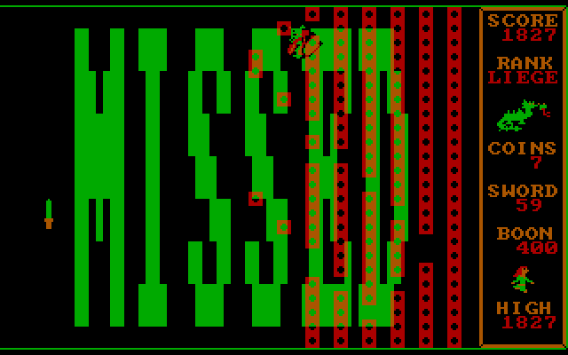 Dragons: A Challenge in Chivalry IBM PC/Compatibles Screenshot: I missed a coin!