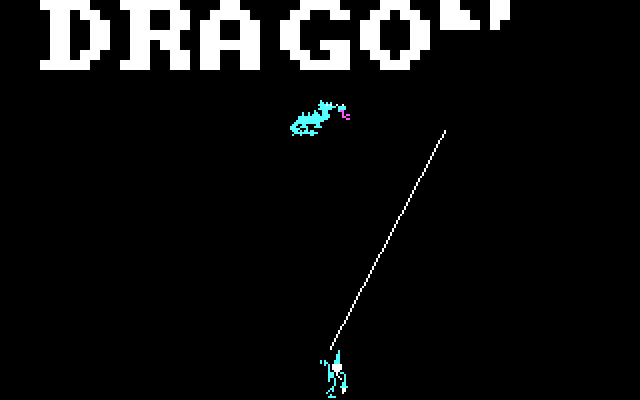 Dragons: A Challenge in Chivalry IBM PC/Compatibles Screenshot: A wizard draws the game title letter by letter...