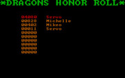 Dragons: A Challenge in Chivalry for IBM PC/Compatibles - The Dragons honor roll...