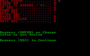Dragons: A Challenge in Chivalry for IBM PC/Compatibles - Game options.