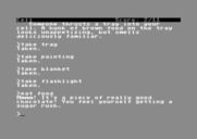 Leather Goddesses of Phobos for Commodore 64 - Taking a few items...