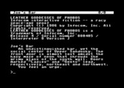Leather Goddesses of Phobos for Commodore 64 - The game starts here.