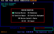 Orbiter for IBM PC/Compatibles - Mission selection.