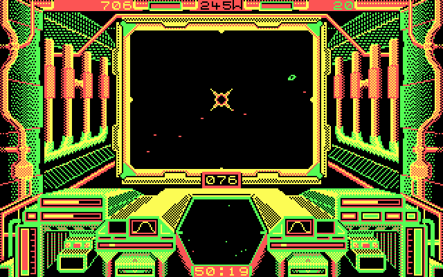 Starglider IBM PC/Compatibles Screenshot: Distance view...
