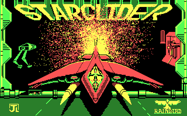 Starglider IBM PC/Compatibles Screenshot: Title screen.