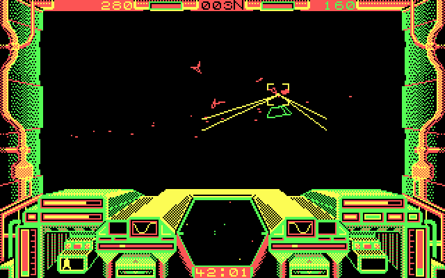Starglider IBM PC/Compatibles Screenshot: Opponent destroyed!