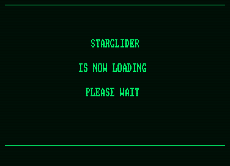 Starglider Amstrad PCW Screenshot: Loading screen.