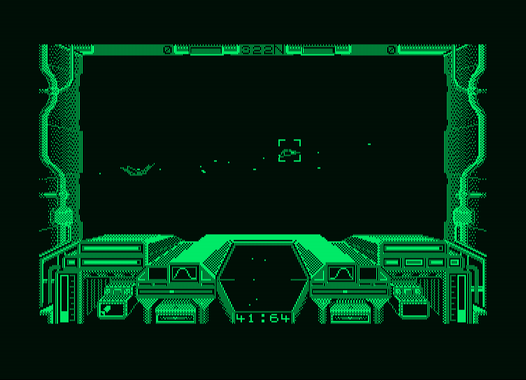 Starglider Amstrad PCW Screenshot: Game start.