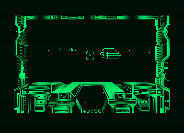 Starglider Amstrad PCW Screenshot: Incoming tanks!