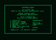 Starglider for Amstrad PCW - Main menu.