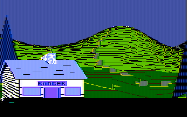 Wilderness: A Survival Adventure IBM PC/Compatibles Screenshot: Setting off on an adventure from the ranger station...