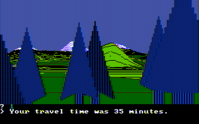 Wilderness: A Survival Adventure IBM PC/Compatibles Screenshot: Walking through the forest...