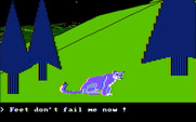 Wilderness: A Survival Adventure for IBM PC/Compatibles - Running from a wild cat!